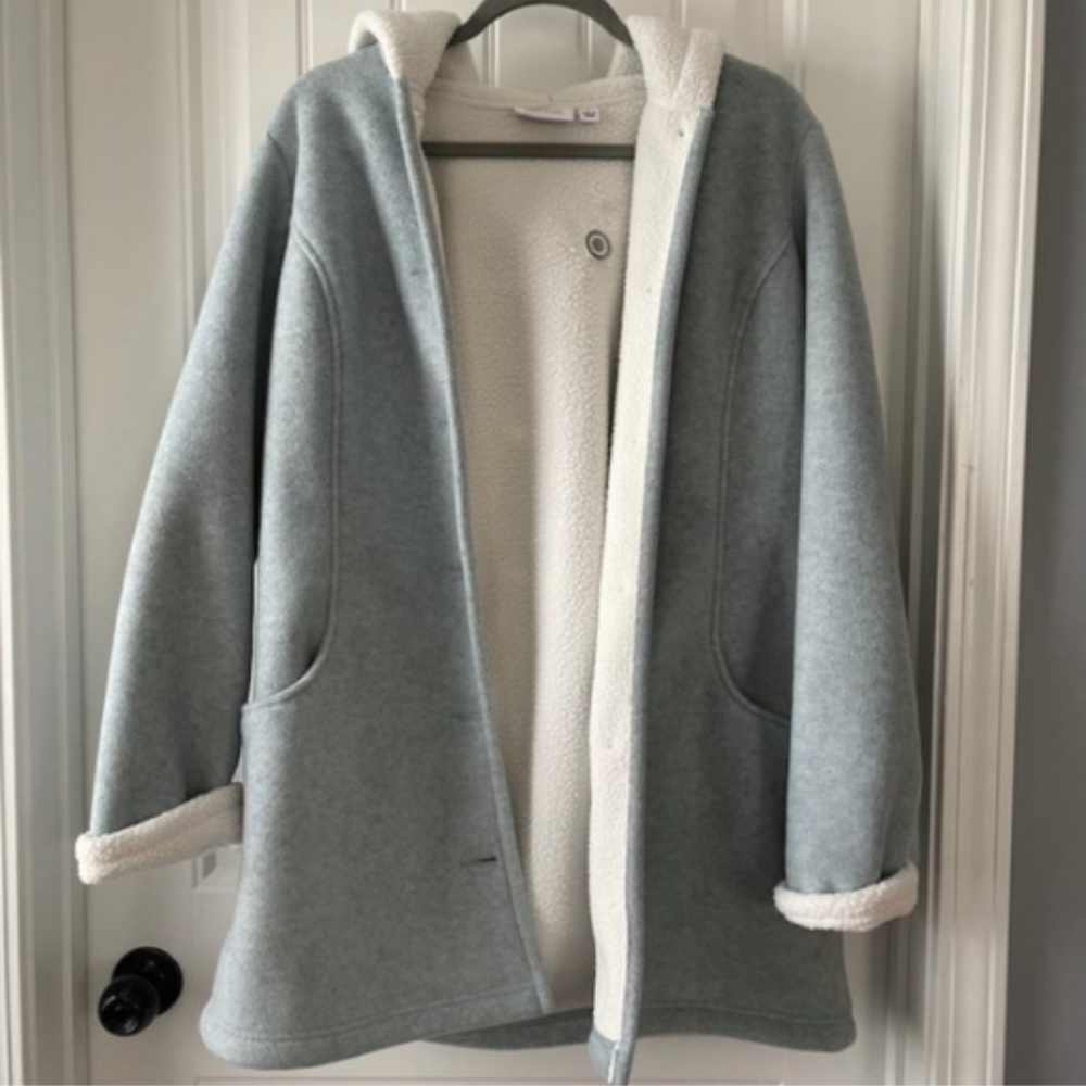 Denim & Company - Baby Blue Hooded Coat | Women's